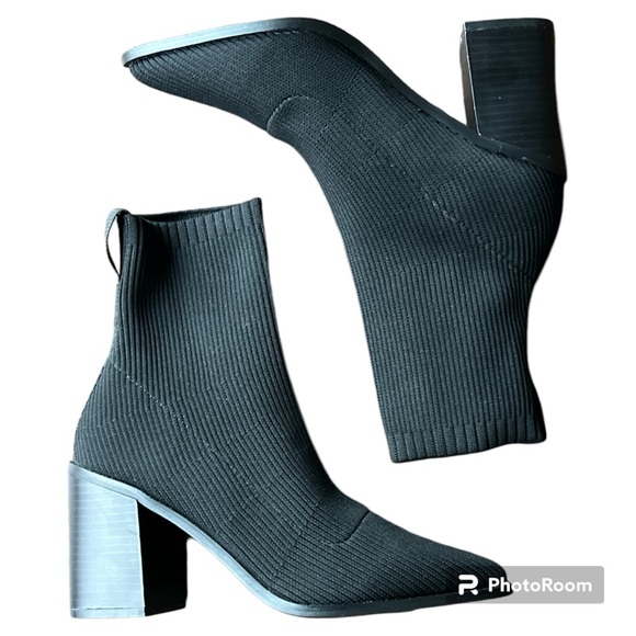 Stretch Knit Nixie boot bootie Steve by Steve Madden black 8 NEW - Picture 3 of 7